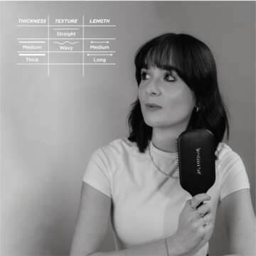 Denman Tangle Tamer Ultra (Black) Detangling Paddle Brush For Curly Hair And Black Natural Hair - use with both Wet & Dry Hair, D90L