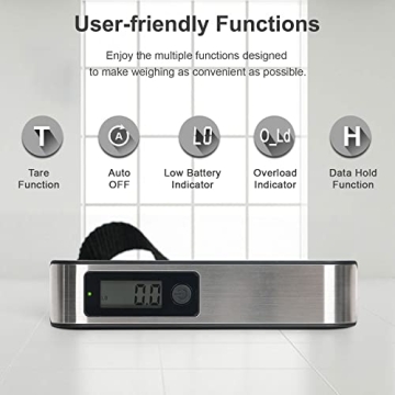 Travel Inspira Luggage Scale with Overweight Alert LCD Display