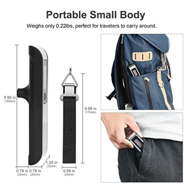 Travel Inspira Luggage Scale with Overweight Alert LCD Display