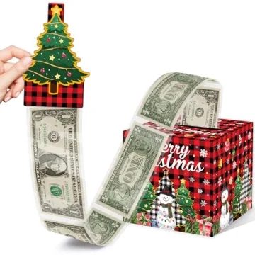 Christmas Money Pull Box with Tree Card & Bags for Gifts