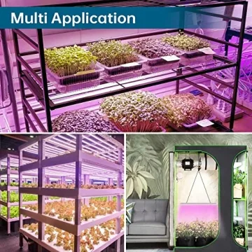 Barrina LED Grow Light, 252W(6 x 42W) 4ft T8, Full Spectrum, V-Shape with Reflector, Linkable Design, Plant Lights for Indoor Plants, 6-Pack