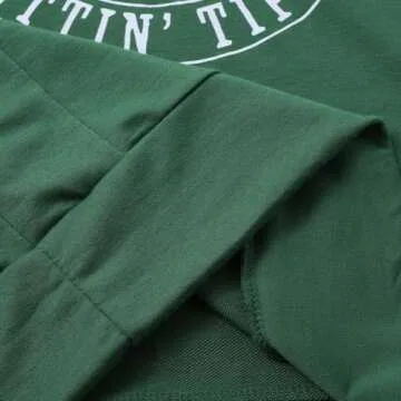 Women St Patricks Day Sweatshirt Irish Shamrock Funny Print Crewneck Tops Vintage Long Sleeve Holiday Shirt (A01-Army Green&Everybody in The Pub Getting Tipsy, S)