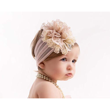 Adorable Handmade Light Pink Baby Headband for Newborns