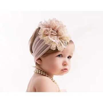 Adorable Handmade Light Pink Baby Headband for Newborns