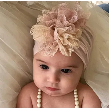 Adorable Handmade Light Pink Baby Headband for Newborns