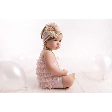 Adorable Handmade Light Pink Baby Headband for Newborns