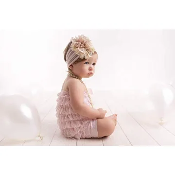 Adorable Handmade Light Pink Baby Headband for Newborns