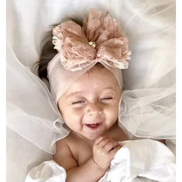 Adorable Handmade Light Pink Baby Headband for Newborns