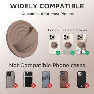 HSAOHD Magnetic Phone Grip for iPhone - Luxurious Comfort