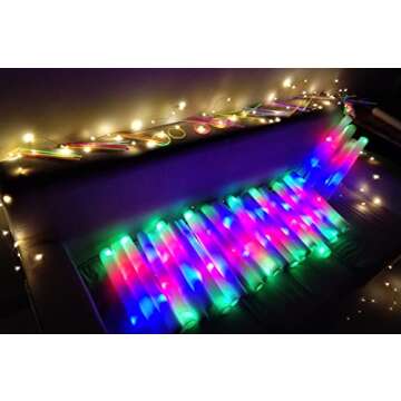 Foam Glow Sticks - 52PCS LED Light Up Party Favors