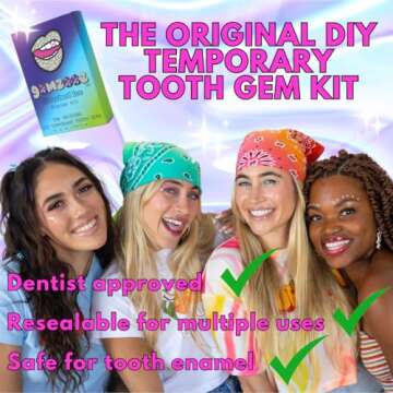 Gemzeez: The Original DIY Temporary Tooth Gemz Starter Kit (Crushed Ice)