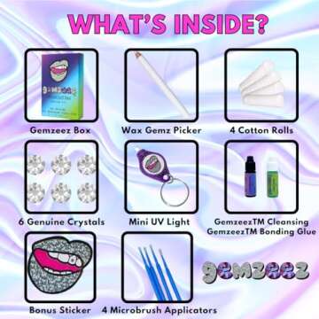 Gemzeez: The Original DIY Temporary Tooth Gemz Starter Kit (Crushed Ice)