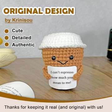 Krinisou Cute Crocheted Coffee Gifts for Everyone