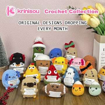 Krinisou Cute Crocheted Coffee Gifts for Everyone