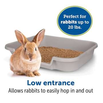 BunnyGoHere Rabbit Litter Box Misty Gray Color Large Size. Review Size Photo Prior to Ordering