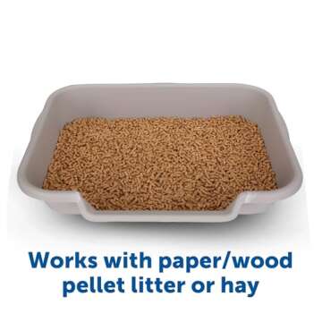 BunnyGoHere Rabbit Litter Box Misty Gray Color Large Size. Review Size Photo Prior to Ordering