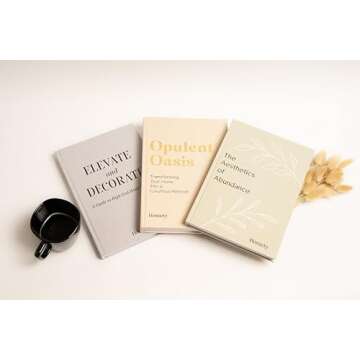 HOMIETY - Set of 3 Large Decorative Books for Home Decor - Coffee Table Books Decor - Shelf Decor Accents - Modern Interior Decor - Designer Home Staging Items - Faux Books