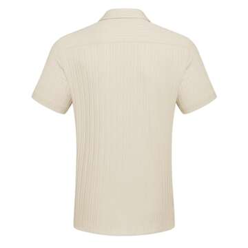 COOFANDY Men's Short Sleeve Beach Shirt for Summer