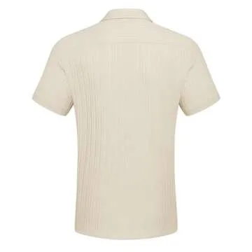 COOFANDY Men's Short Sleeve Beach Shirt for Summer