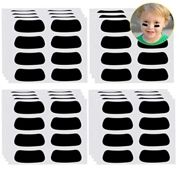 60 Pairs Eye Black Stickers for Kids Customizable Sports Face Eyeblack Sticker for Football Baseball...