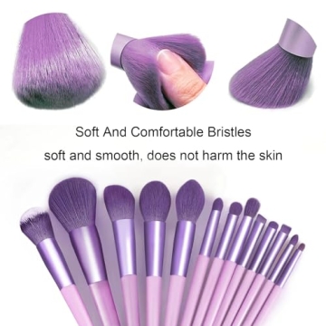 Koccido 22-Piece Purple Makeup Brush Set Complete Kit