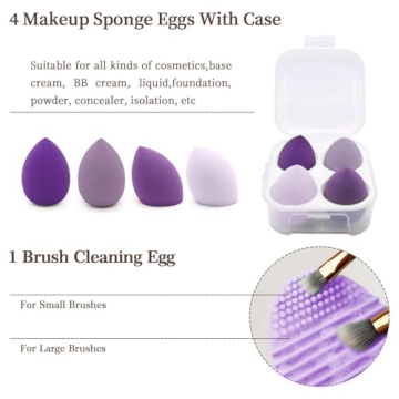 Koccido 22-Piece Purple Makeup Brush Set Complete Kit