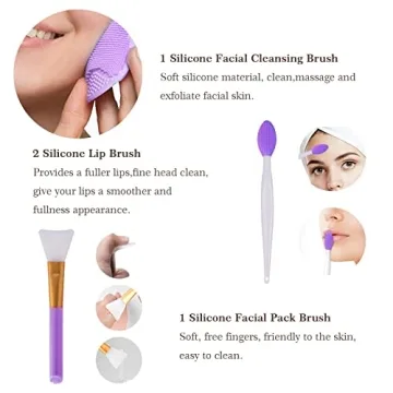 Koccido 22-Piece Purple Makeup Brush Set Complete Kit