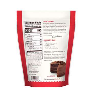 Bob's Red Mill Grain Free Chocolate Cake Mix 5-10.5 oz Bags