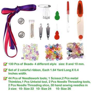 374Pcs Embroidery Floss Kit with Organizer for Crafting
