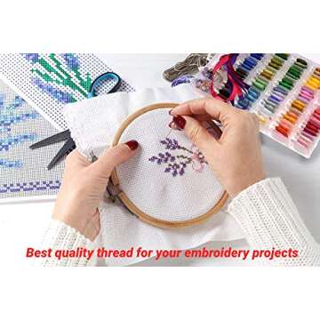 374Pcs Embroidery Floss Kit with Organizer for Crafting