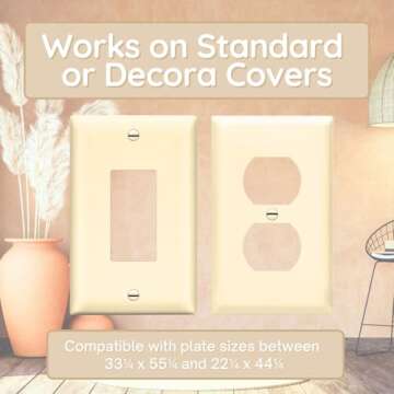 Power Perch Wall Outlet Shelf – Transform Your Outlet into a Space-Saving Display! Perfect for Alexa, Electric Toothbrush & More – Sturdy Light Socket Shelf by Storage Theory - (Almond, 2 Pack)