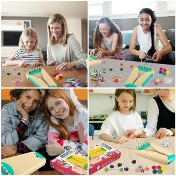 Arts and Crafts for Kids Ages 8-12,Friendship Bracelet Making Kit for Girl,Kids Jewelry Making Kit with 28 Pre-Cut Threads,Christmas Birthday Gifts for Ages 6 7 8 9 10 11 12 Year Old