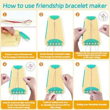 Arts and Crafts for Kids Ages 8-12,Friendship Bracelet Making Kit for Girl,Kids Jewelry Making Kit with 28 Pre-Cut Threads,Christmas Birthday Gifts for Ages 6 7 8 9 10 11 12 Year Old