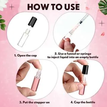 Jinei 150 Pcs Mini Lip Gloss Tubes for Beauty DIY