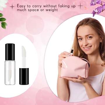 Jinei 150 Pcs Mini Lip Gloss Tubes for Beauty DIY