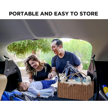 HBlife Baby Diaper Caddy - Large Organizer for Essentials