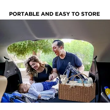 HBlife Baby Diaper Caddy - Large Organizer for Essentials