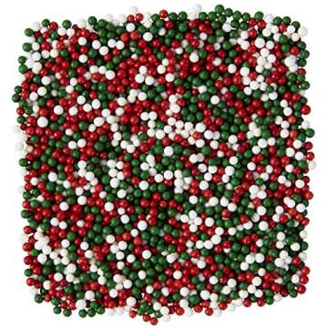 Wilton Christmas Nonpareils Sprinkles 13 oz Bulk Pack