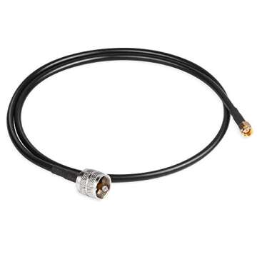 ELECTOP SMA Male to UHF Male PL259 RG58 Coaxial Cable 2.6ft(80cm)