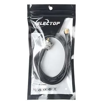 ELECTOP SMA Male to UHF Male PL259 RG58 Coaxial Cable 2.6ft(80cm)