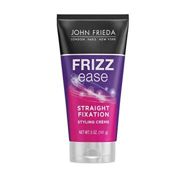 John Frieda Frizz Ease Extra Strength Hair Serum - Nourishing Oil and Straight Fixation Styling Creme for Smooth, Silky Hair, 5 Ounces