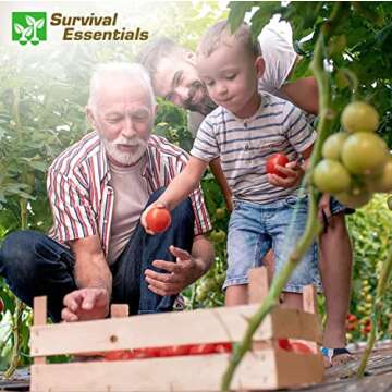 Garden Heirloom Seed Vault, 100 Variety, Over 17,500 Vegetable, Fruit, and Herbs Seeds, Non-GMO, Non-Hybrid, Plus Free Microgreens Kit