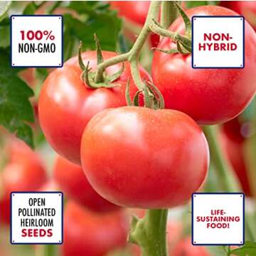 Garden Heirloom Seed Vault, 100 Variety, Over 17,500 Vegetable, Fruit, and Herbs Seeds, Non-GMO, Non-Hybrid, Plus Free Microgreens Kit