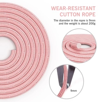 FITMYFAVO Durable Adjustable Cotton Jump Rope for All