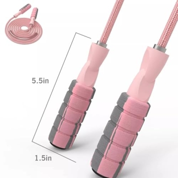 FITMYFAVO Durable Adjustable Cotton Jump Rope for All