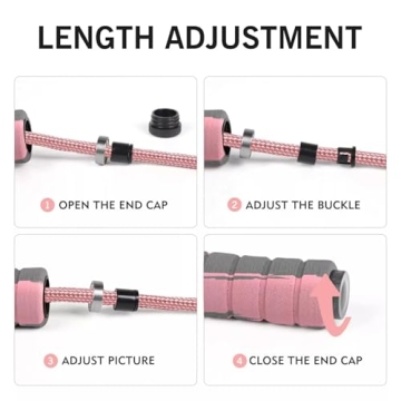 FITMYFAVO Durable Adjustable Cotton Jump Rope for All
