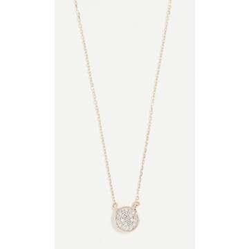 Adina Reyter 14k Gold Pave Disc Necklace for Women