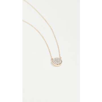 Adina Reyter 14k Gold Pave Disc Necklace for Women