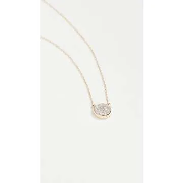 Adina Reyter 14k Gold Pave Disc Necklace for Women