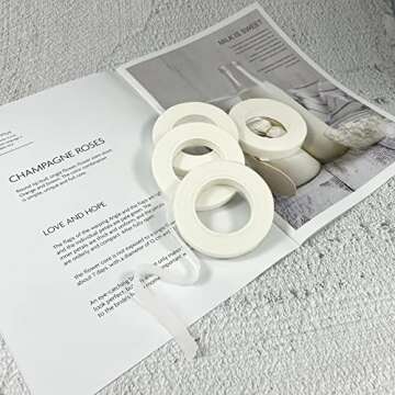 4 Rolls 1/2" Wide 30Yard/Roll White Floral Tapes for Bouquet Stem Wrap Florist Craft Projects,Wedding Bouquet